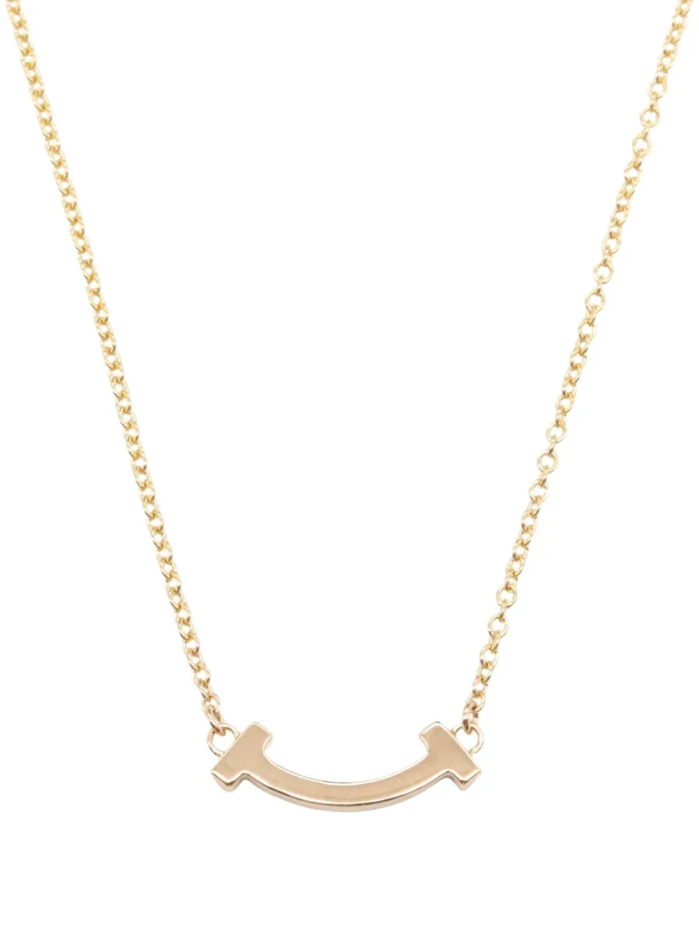 Tiffany & Co. Pre-Owned 2010s 18kt rose gold T-Smile necklace | Gold | Image 1