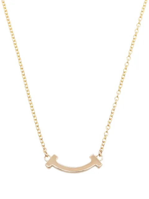 Tiffany & Co. Pre-Owned 2010s 18kt rose gold T-Smile necklace 