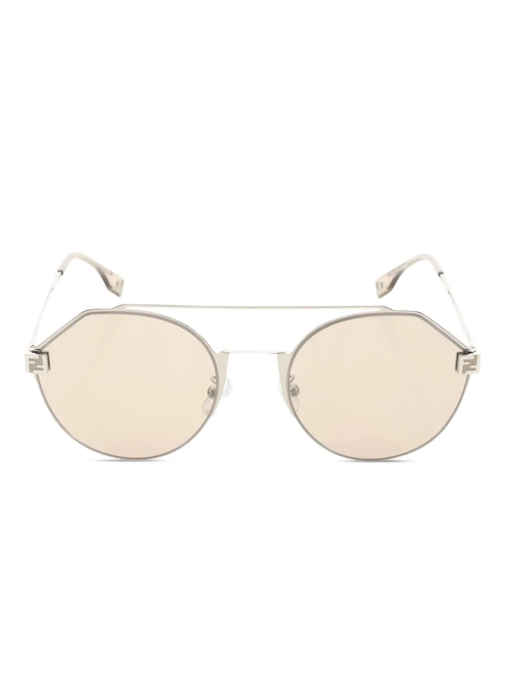 Fendi Pre-Owned 2020 Sky サングラス - シルバートーン Fendi Pre-Owned 2020 Sky サングラス - シルバートーン