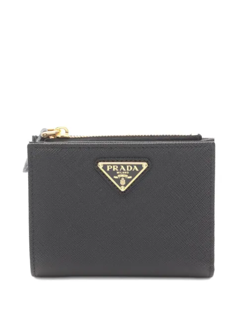 Prada Pre-Owned 2020s saffiano-leather triangle-logo wallet