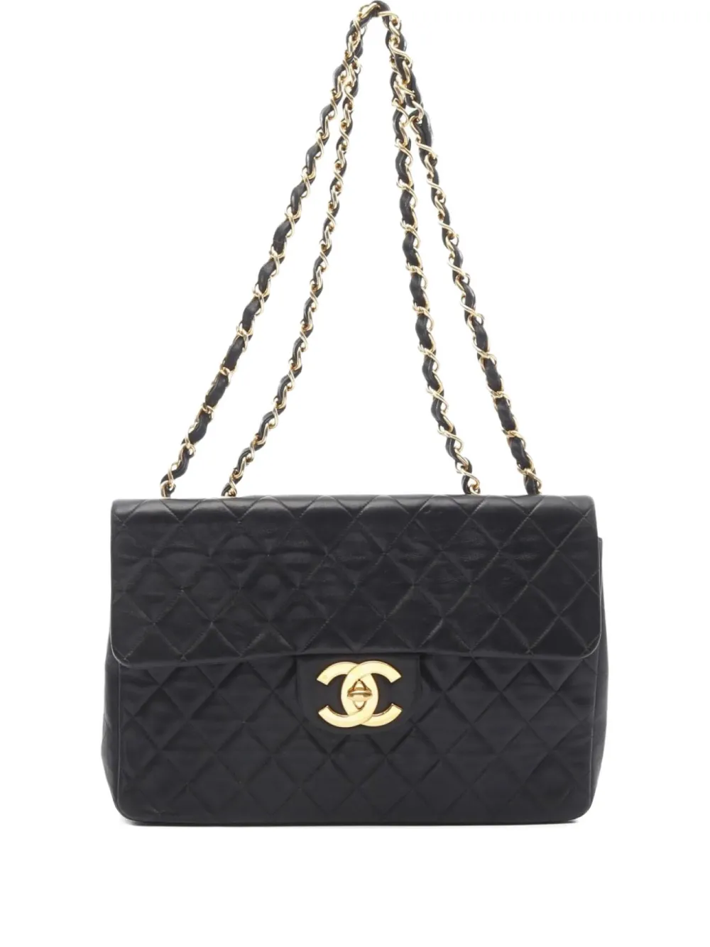 CHANEL Pre-Owned 1994-1996 デカマトラッセ 34 ショルダーバッグ - ブラック CHANEL Pre-Owned 1994-1996 デカマトラッセ 34 ショルダーバッグ - ブラック