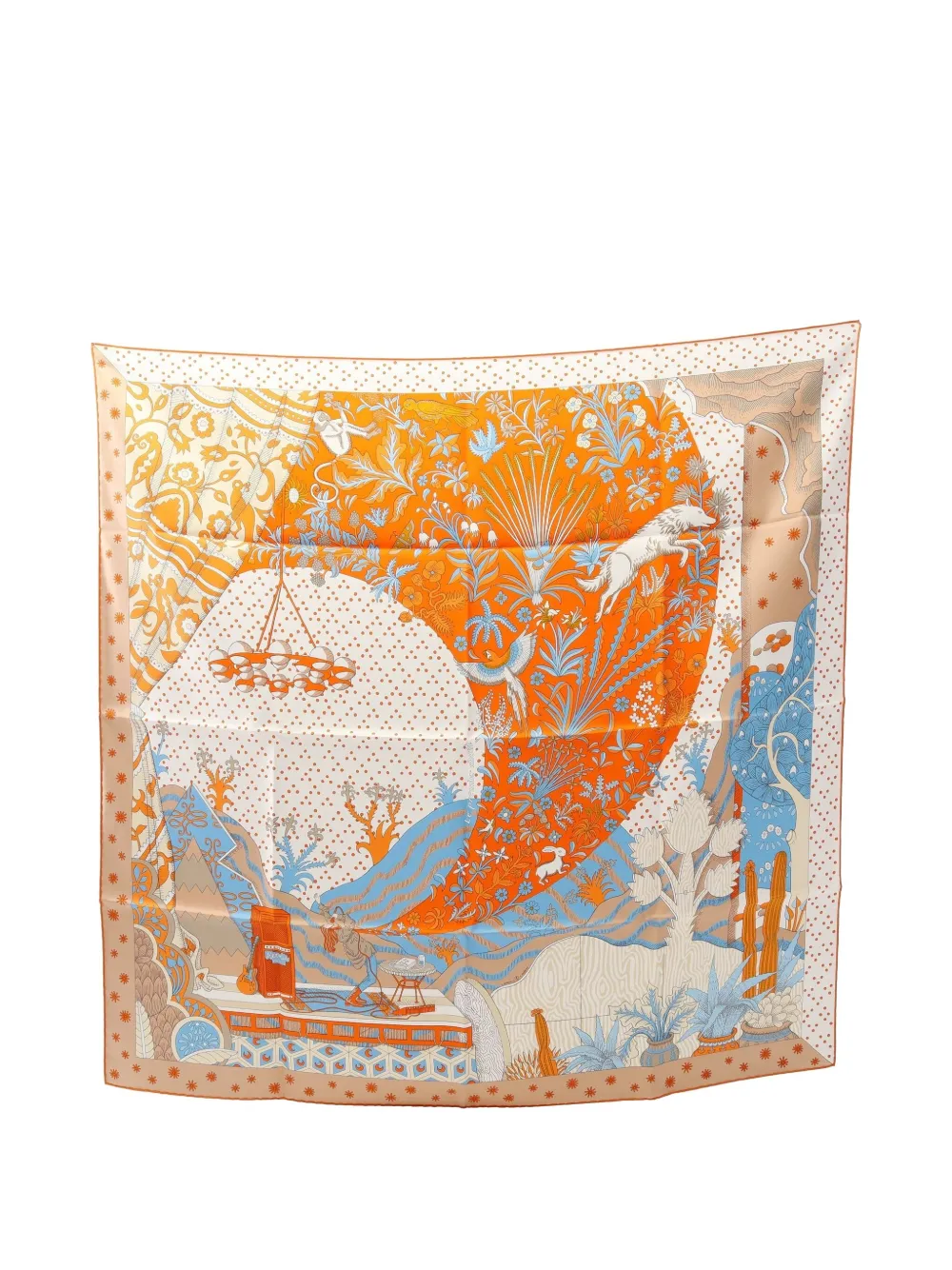 Hermès Pre-Owned 2010s Le Premier Chant scarf | White | Image 1