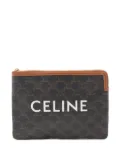 Céline Pre-Owned 2010s small Triomphe pattern clutch bag - Black