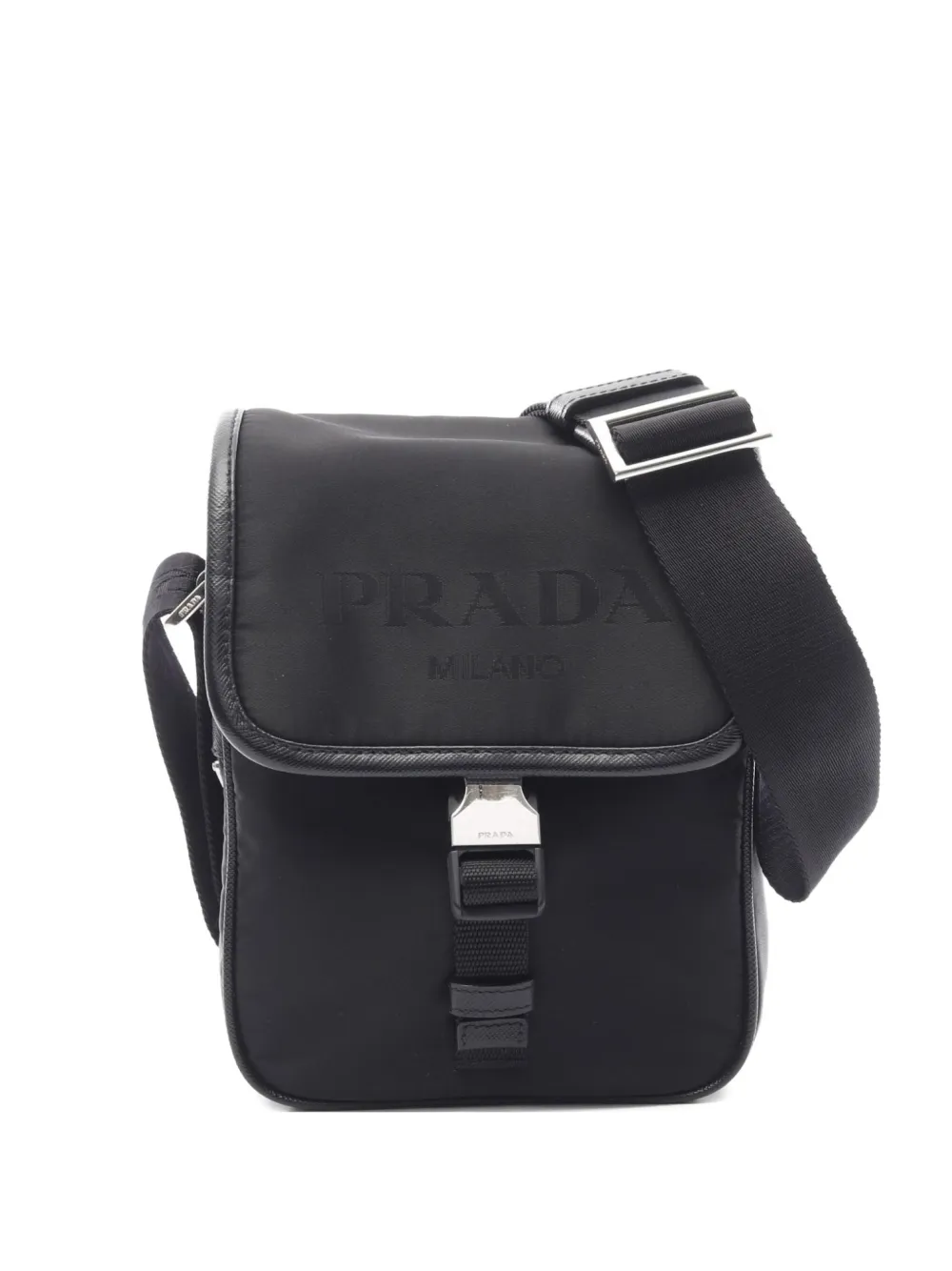 Prada Pre-Owned 2010s Re-Nylon ショルダーバッグ - ブラック Prada Pre-Owned 2010s Re-Nylon ショルダーバッグ - ブラック