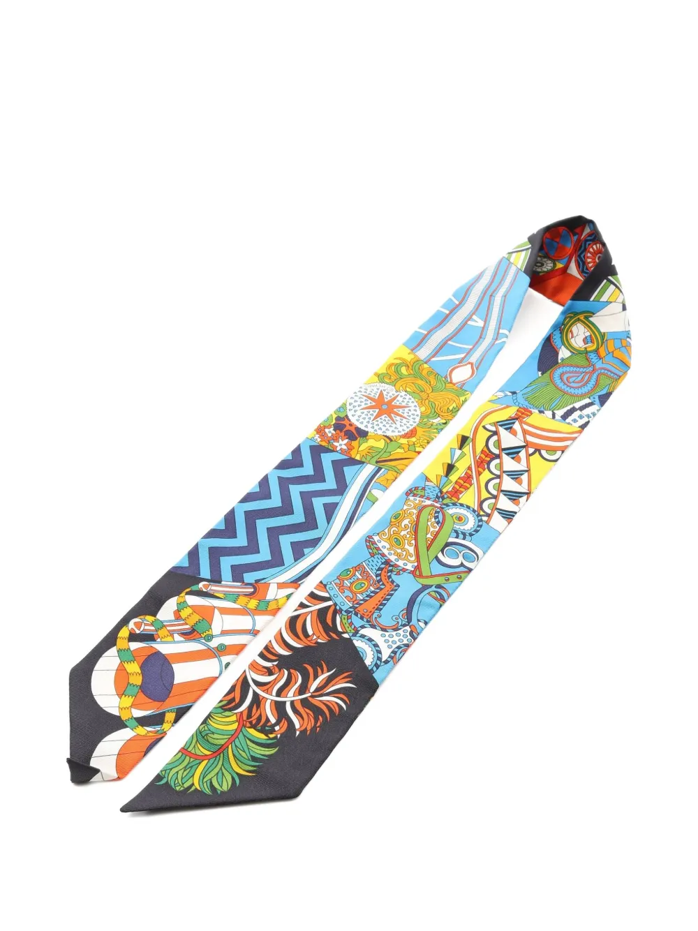 Hermès Pre-Owned 20s De l'Ombrelle Aux Duele scarves | Blue | Image 1