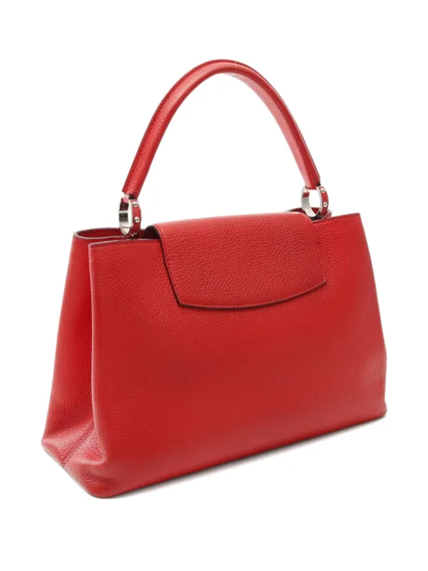 Louis Vuitton Pre-Owned 2013 Capucines MM Leather Handbag Red