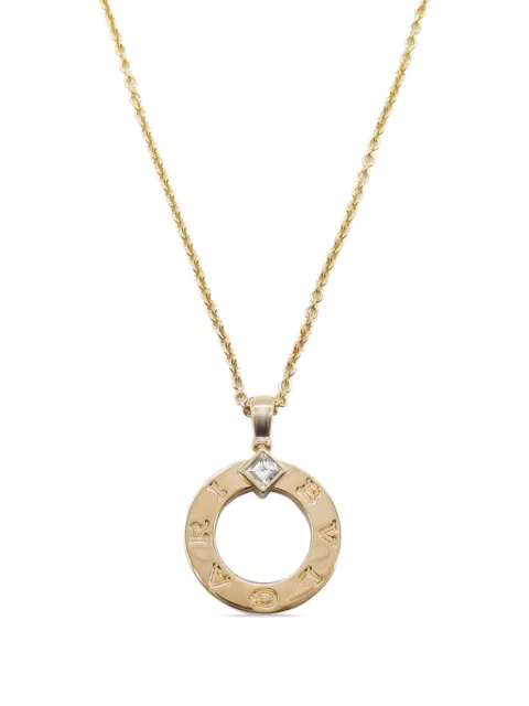 Bvlgari Pre-Owned 2010s 18K rose gold Bvlgari Bvlgari diamond necklace