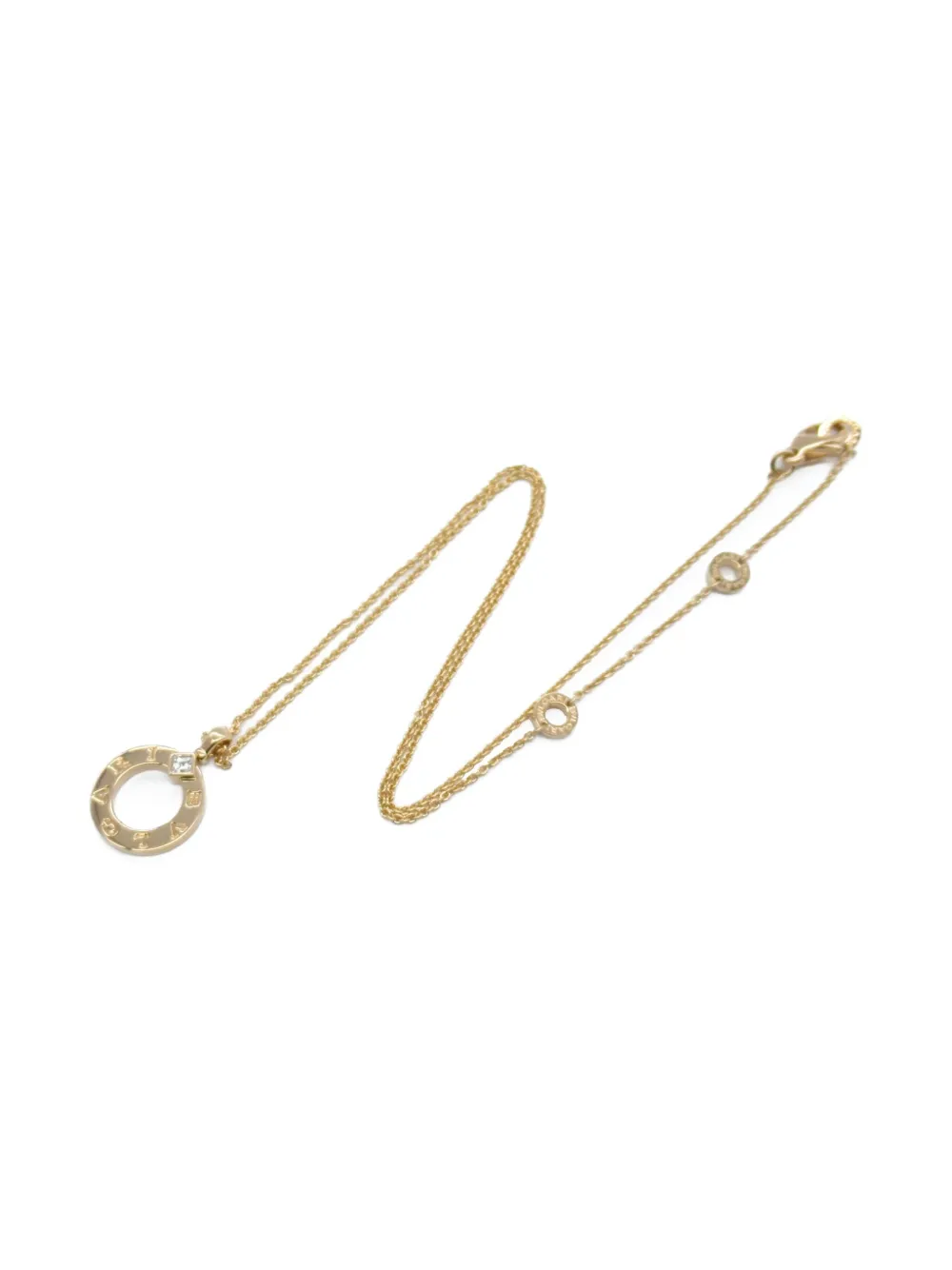 Bvlgari Pre-Owned 2010s 18K rose gold Bvlgari Bvlgari diamond necklace | Women | Image 2