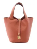 Hermès Pre-Owned 2025 Picotin Lock PM clemence leather tote bag - Brown