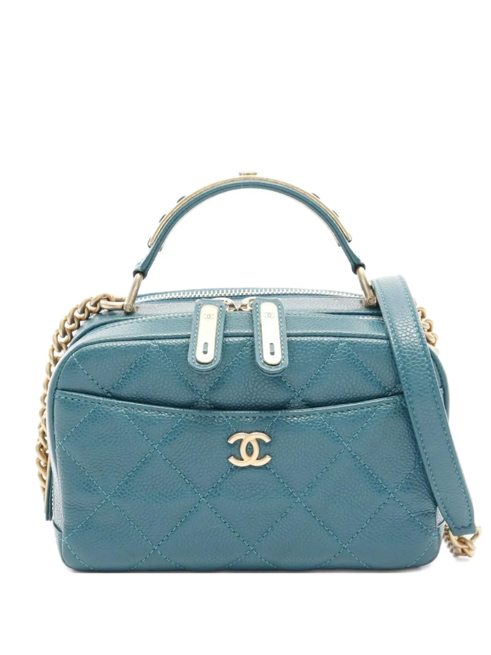 CHANEL Pre-Owned 2017-2018 matelassé handbag - ブルー CHANEL Pre-Owned 2017-2018 matelassé handbag - ブルー