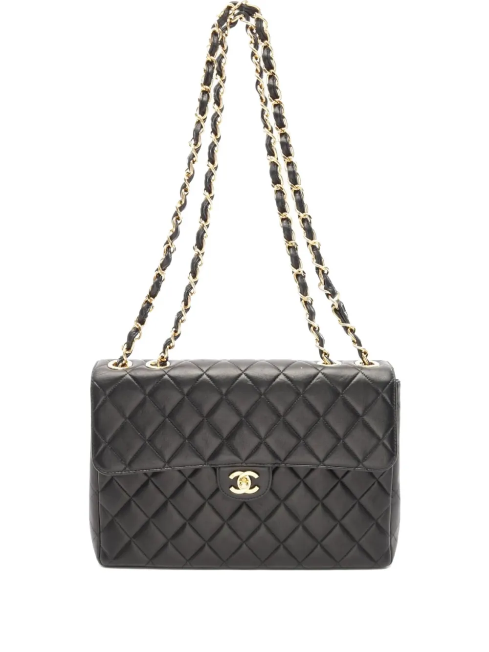 CHANEL Pre-Owned 2000-2002 デカマトラッセ 30 ショルダーバッグ - ブラック CHANEL Pre-Owned 2000-2002 デカマトラッセ 30 ショルダーバッグ - ブラック