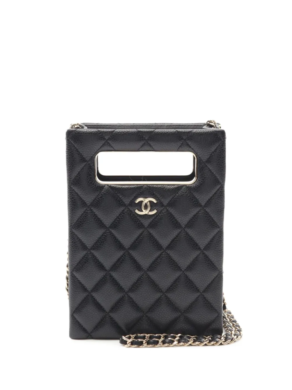 CHANEL Pre-Owned 2021 Evening matelassé shoulder bag - ブラック CHANEL Pre-Owned 2021 Evening matelassé shoulder bag - ブラック