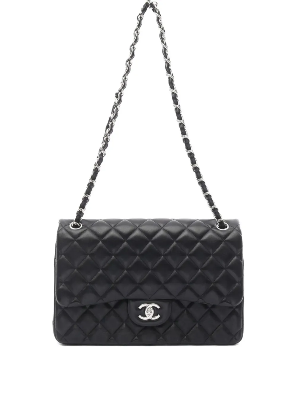 CHANEL Pre-Owned 2019 クラシック フラップ ショルダーバッグ L - ブラック CHANEL Pre-Owned 2019 クラシック フラップ ショルダーバッグ L - ブラック