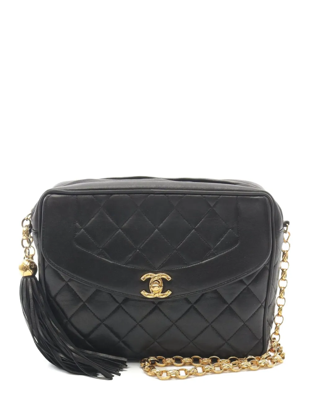 Pre-owned Chanel 1991-1994 Matelasse Chain Tassel Cross Body Bag