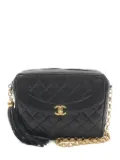 CHANEL Pre-Owned 1991-1994 matelasse chain tassel cross body bag - Black