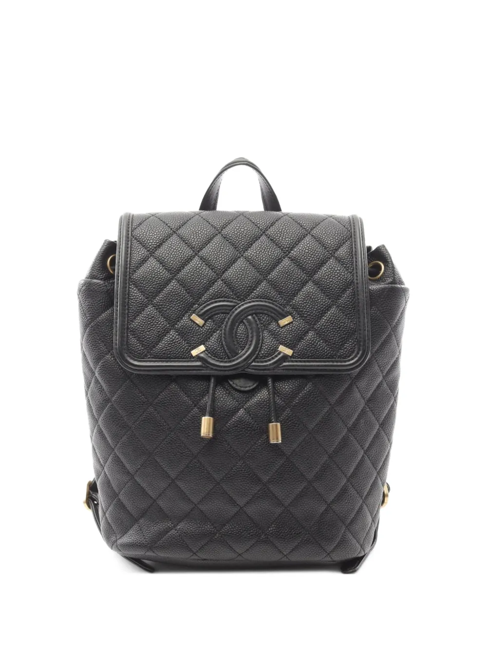 CHANEL Pre-Owned 2018 フィリグリーキルティング バックパック - ブラック CHANEL Pre-Owned 2018 フィリグリーキルティング バックパック - ブラック