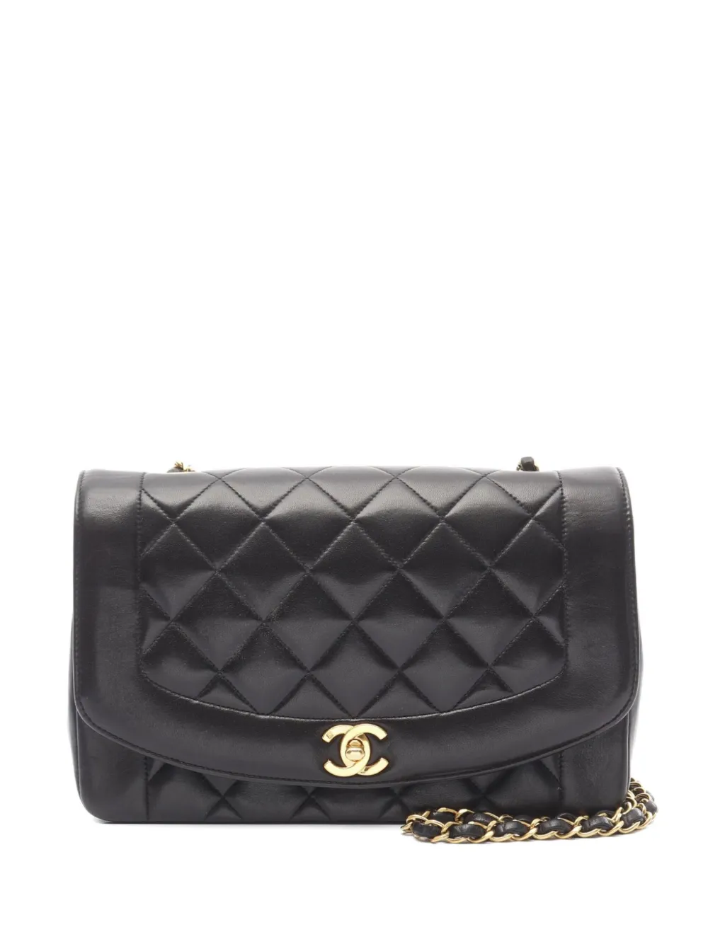 CHANEL Pre-Owned 1994-1996 ダイアナ ショルダーバッグ - ブラック CHANEL Pre-Owned 1994-1996 ダイアナ ショルダーバッグ - ブラック
