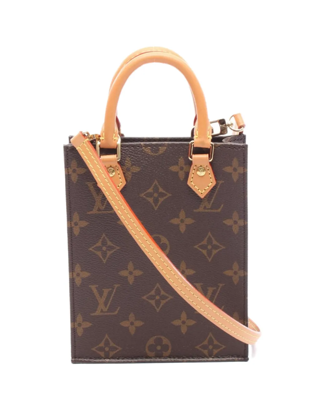 Louis Vuitton Pre-Owned 2010s プチ サックプラ 2way ハンドバッグ - ブラウン Louis Vuitton Pre-Owned 2010s プチ サックプラ 2way ハンドバッグ - ブラウン