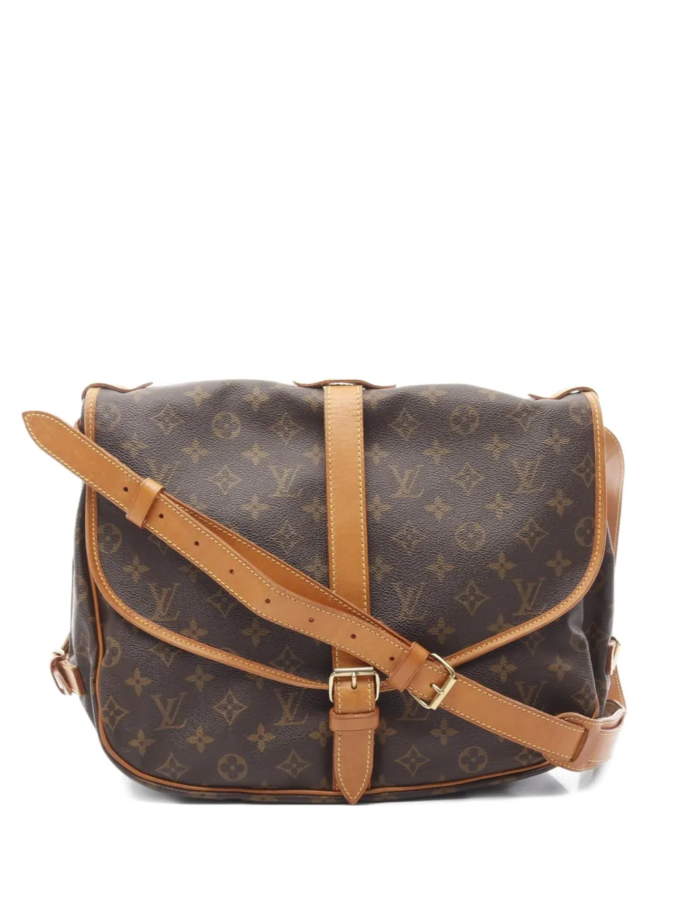 Louis Vuitton Pre-Owned 1995 ソミュール 35 ショルダーバッグ - ブラウン Louis Vuitton Pre-Owned 1995 ソミュール 35 ショルダーバッグ - ブラウン