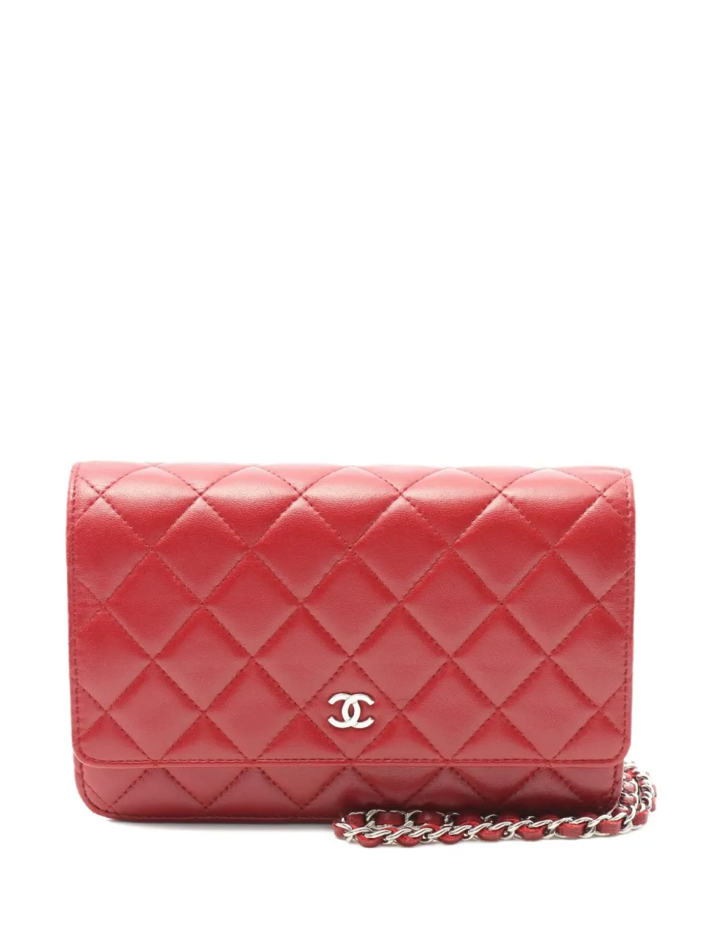 CHANEL Pre-Owned 2014 diamond-quilted shoulder bag - レッド CHANEL Pre-Owned 2014 diamond-quilted shoulder bag - レッド