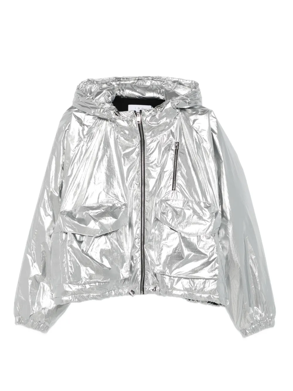 IRO metallic hooded jacket Zilver