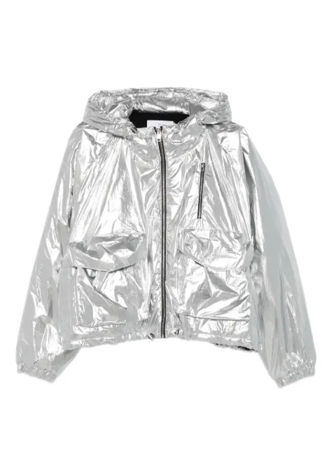 IRO metallic hooded jacket