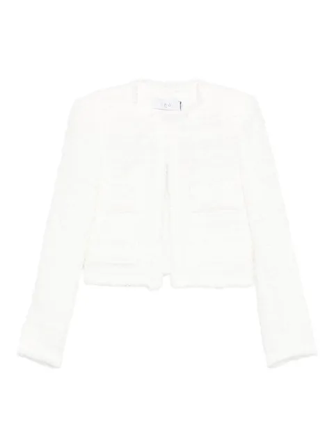 IRO frayed pocketed tweed jacket