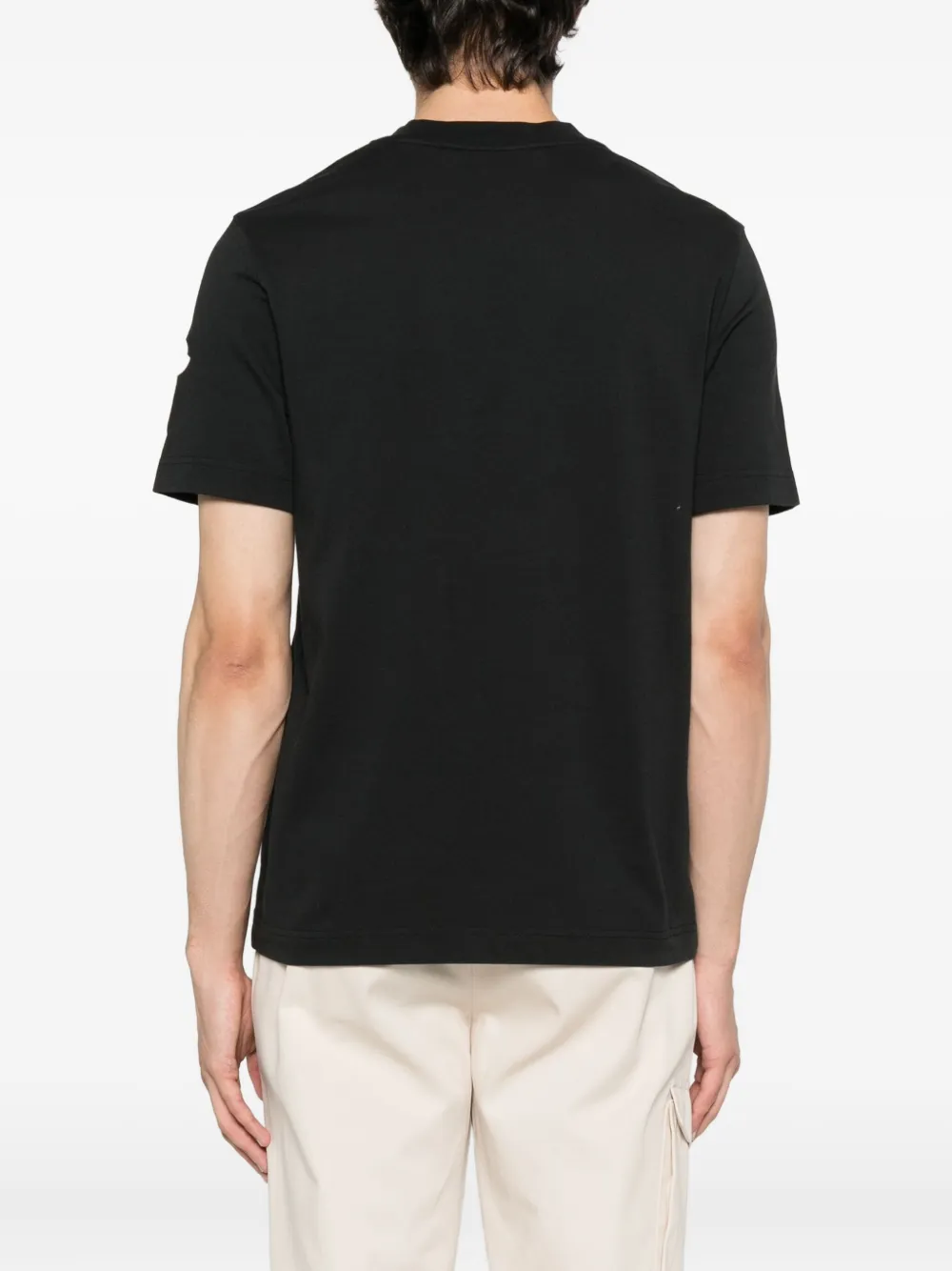 Moncler Katoenen T-shirt met logoprint 998 BLACK