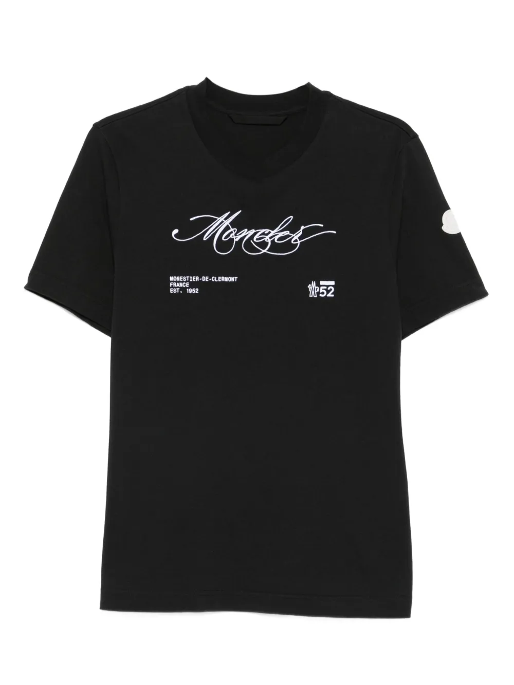 Moncler Katoenen T-shirt met logoprint 998 BLACK