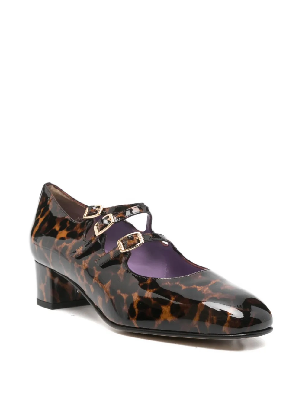 Carel Paris 40mm Kina leopard-print buckled pumps Brown