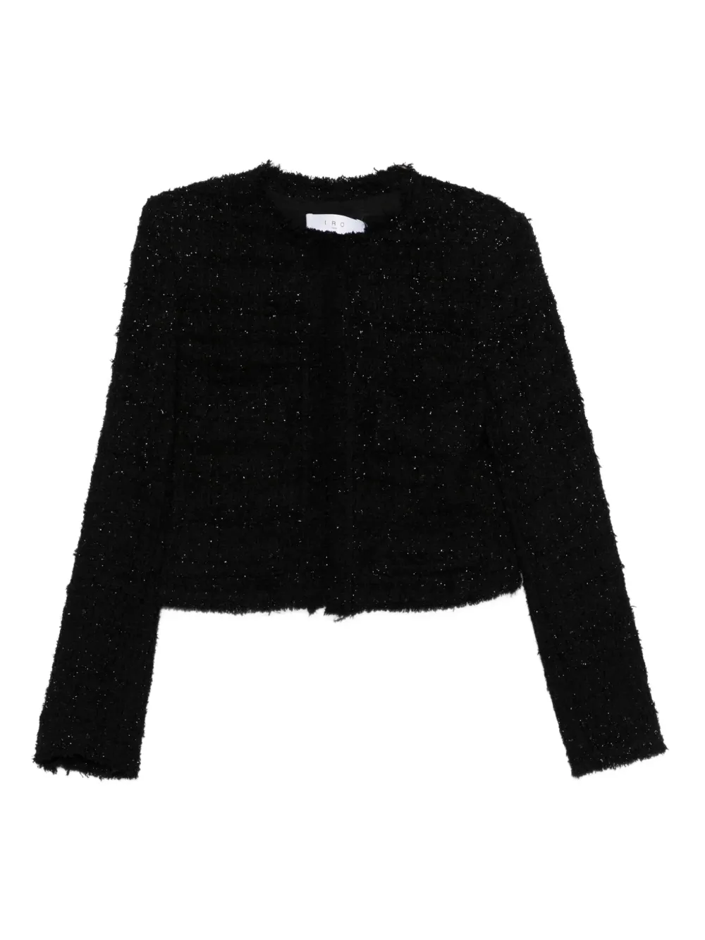 IRO Tweed jack met glitter Zwart