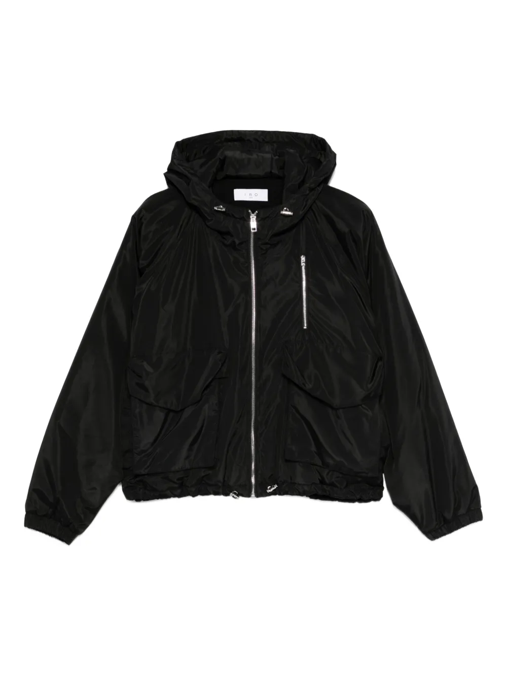 IRO hooded pocketed bomber jacket Zwart