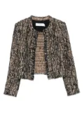 IRO fringed tweed jacket - Black