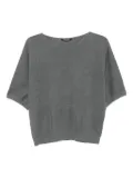 Luisa Cerano short-sleeves linen top - Grey