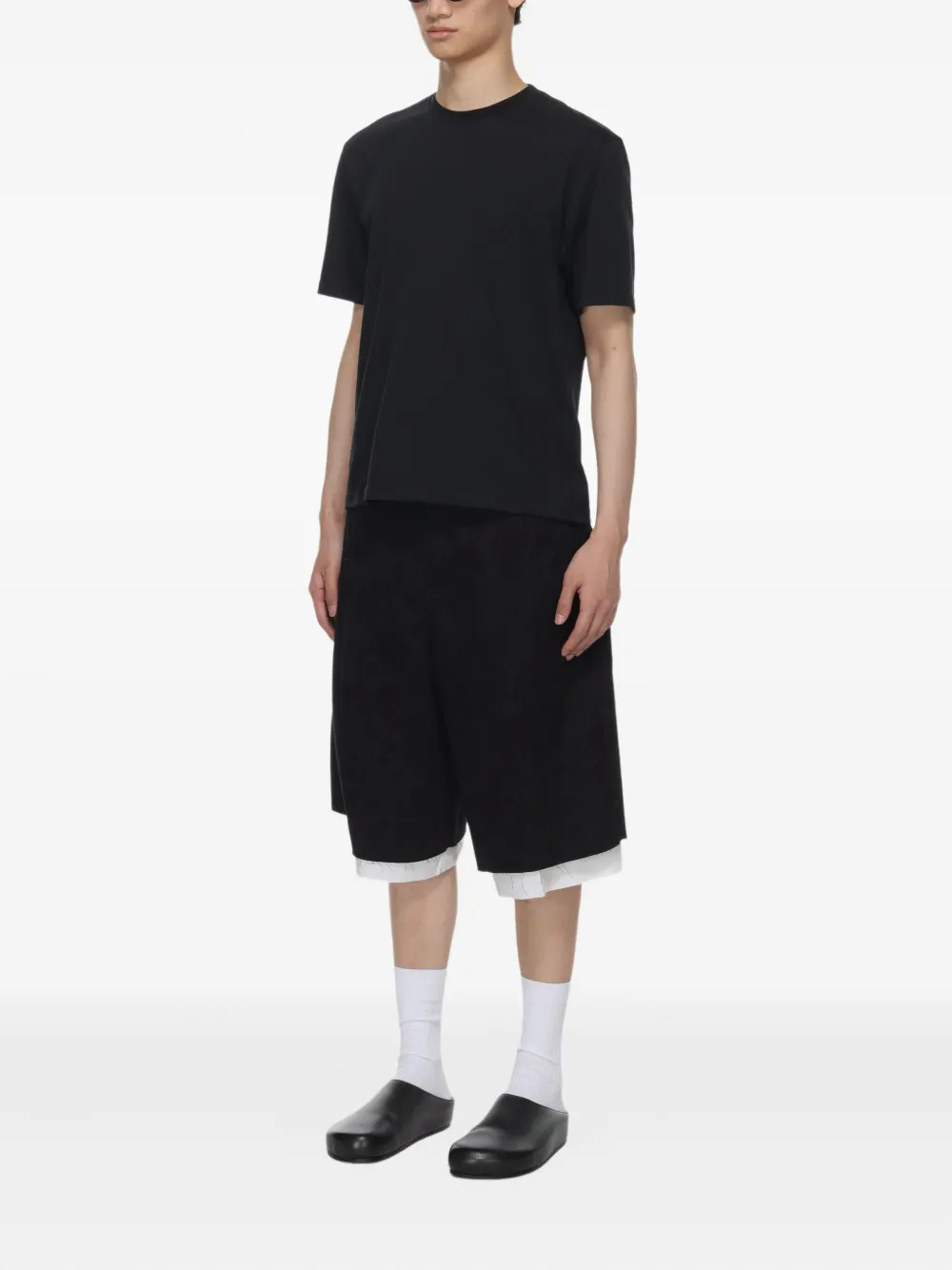 Studio Nicholson T-shirt met ronde hals Zwart