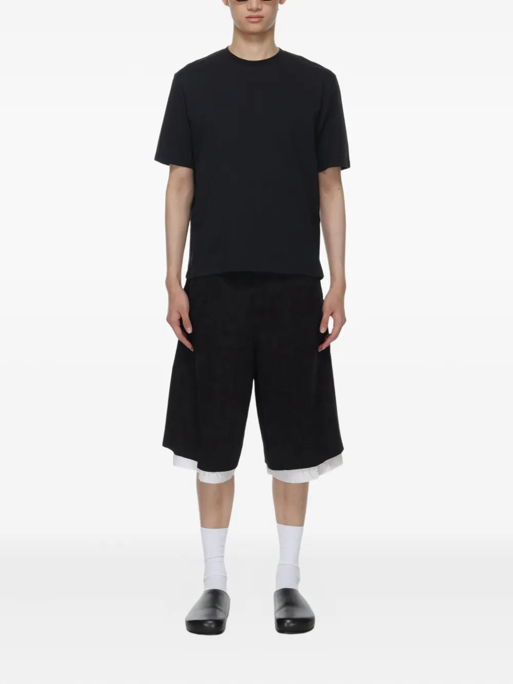 Studio Nicholson T-shirt met ronde hals Zwart