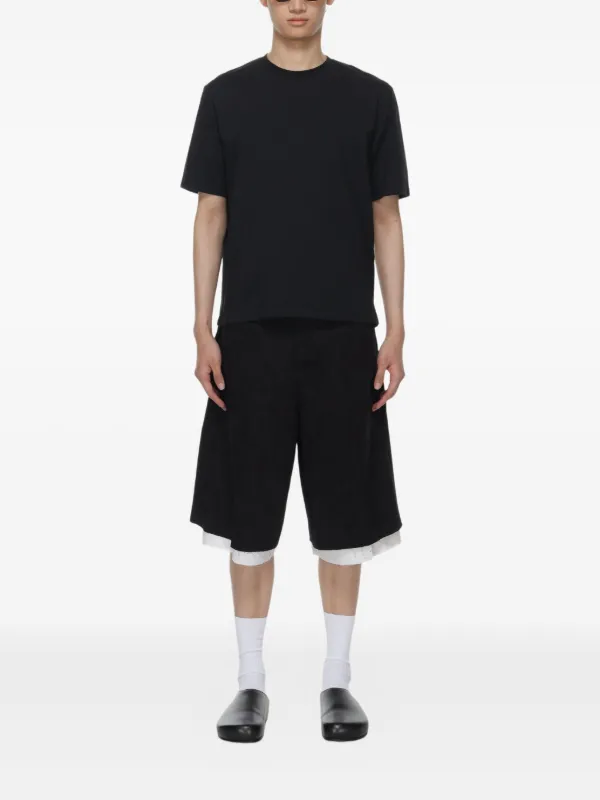 STUDIO NICHOLSON｜ (BRIC SHORT SLEEVE T-SHRIT BLACK (132 Studio Nicholson Bric short-sleeved crew-neck T-shirt