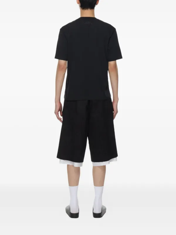 STUDIO NICHOLSON｜ (BRIC SHORT SLEEVE T-SHRIT BLACK (132 Studio Nicholson Bric short-sleeved crew-neck T-shirt