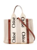 Chloé Pre-Owned 2021 Small Canvas Woody Tote satchel - Brown