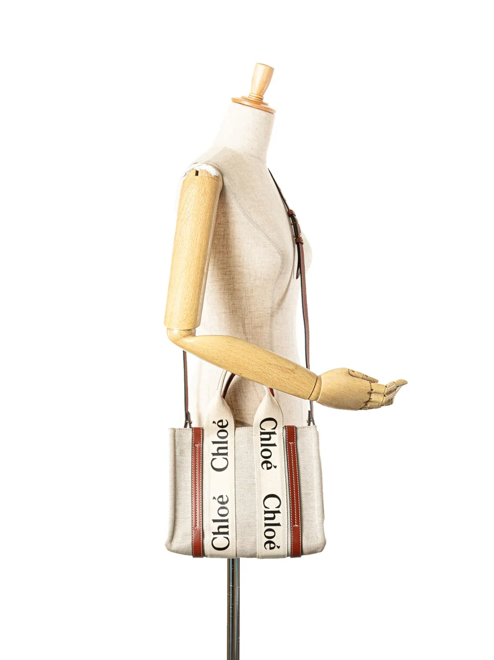 Chloé Pre-Owned 2021 Small Canvas Woody Tote satchel | Pre-Owned | Image 2