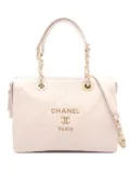 CHANEL Pre-Owned 2021-2025 Small Quilted Calfskin Small Bowling Bag satchel - Pink