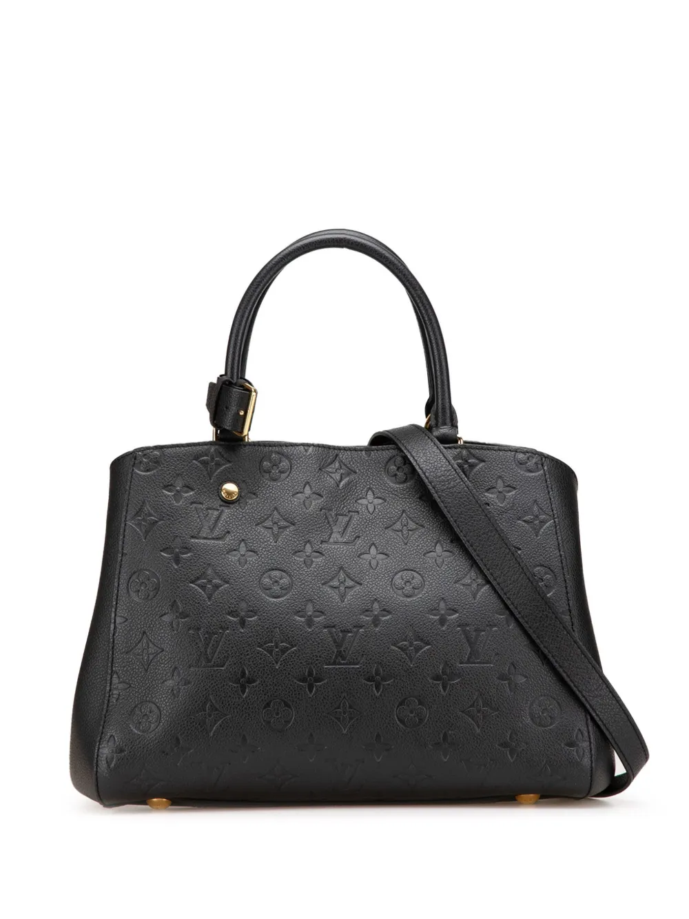 Louis Vuitton Pre-Owned 2015 Monogram Empreinte Montaigne MM satchel | Black | Image 1