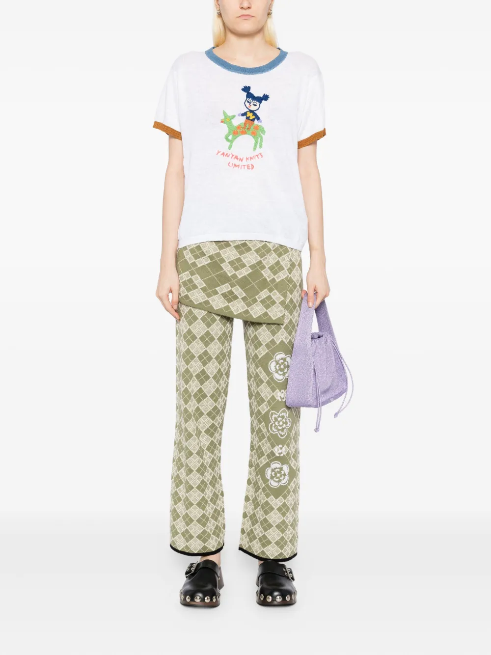 YANYAN KNITS checked trousers | Wide-Leg Pants | Image 2