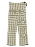 YANYAN KNITS checked trousers - Green