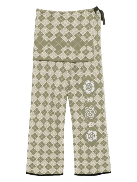 YANYAN KNITS checked trousers