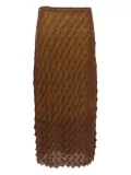YANYAN KNITS rayon skirt - BROWN