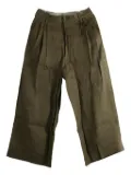 Ziggy Chen pleat-detail linen trousers - Green