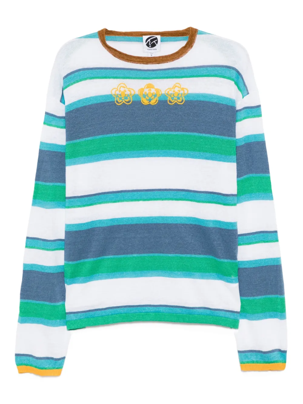 YANYAN KNITS striped top | White | Image 1