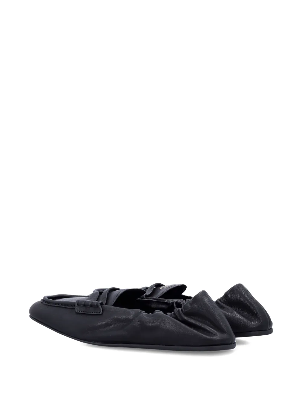 Miu Loafers met elastisch vlak Zwart