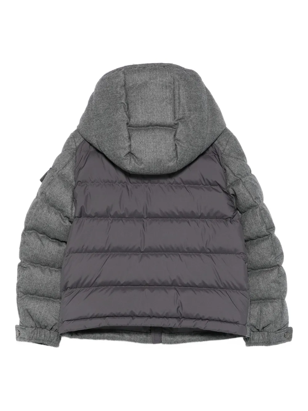 Moncler Enfant Montgenevre wool hooded puffer jacket Grijs